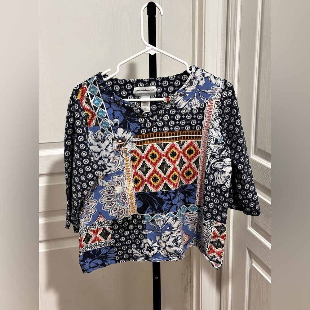Alfred dunner petite large blouse